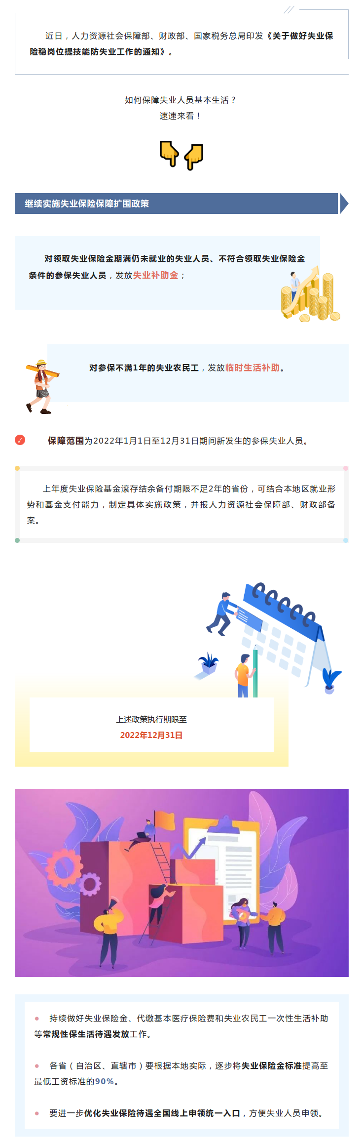 速看！失业人员基本生活这样保障